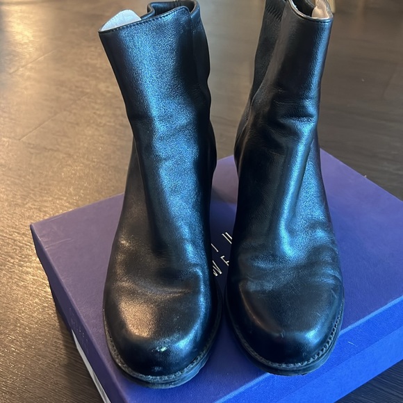 Stuart Weitzman Black Booties approx 1.75” heel - Picture 4 of 5